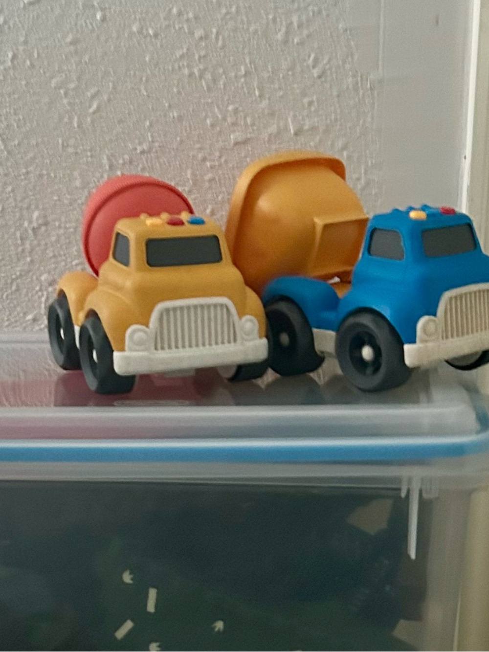Kids' Toy Cement Mixer & Truck Set - Yellow and Blue